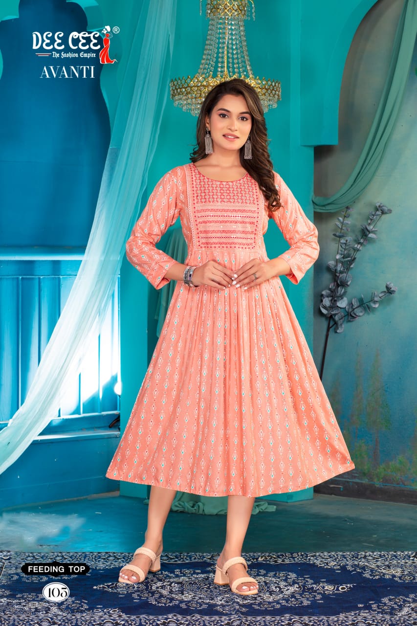 Avanti By Deecee Rayon Printed Kurtis Wholesale Price In Surat
